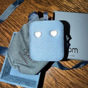 NEW apm Monaco Pink Narce Heart Stud Earrings